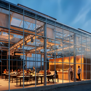 Modular Prefab Steel Structure Restaurant Cafe Bar Dining Hall