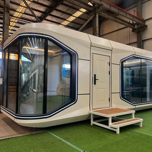 Luxury Steel Waterproof Modular Prefab Postmodern Space Capsule Container House Dining Hall