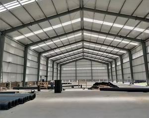 1000 Square Meter Ready Made Steel Warehouse For Food Factory