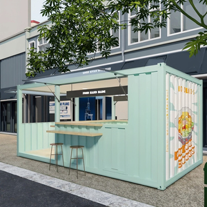 2025 Mobile Shop 20ft Pop up Midcentury Modern Steel Structure Container Bar
